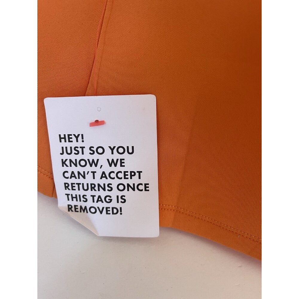 ASOS DESIGN Orange Puff Sleeve Broderie Midi Skater Dress Ruched Bodice NWOT - Picture 4 of 8